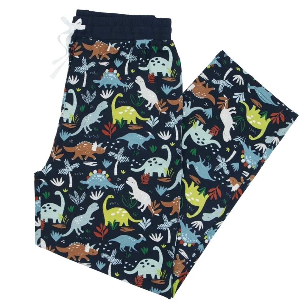 NWT Little Sleepies Jurassic Jungle print men's pajama/lounge pants, sz L - Picture 1 of 4